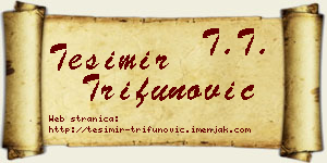 Tešimir Trifunović vizit kartica